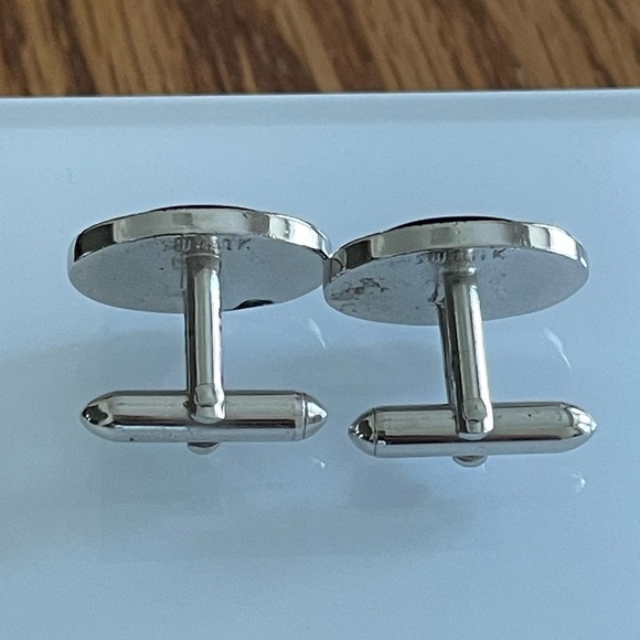 Vintage Oval Black Cuff links For Men - Picture 4 of 7